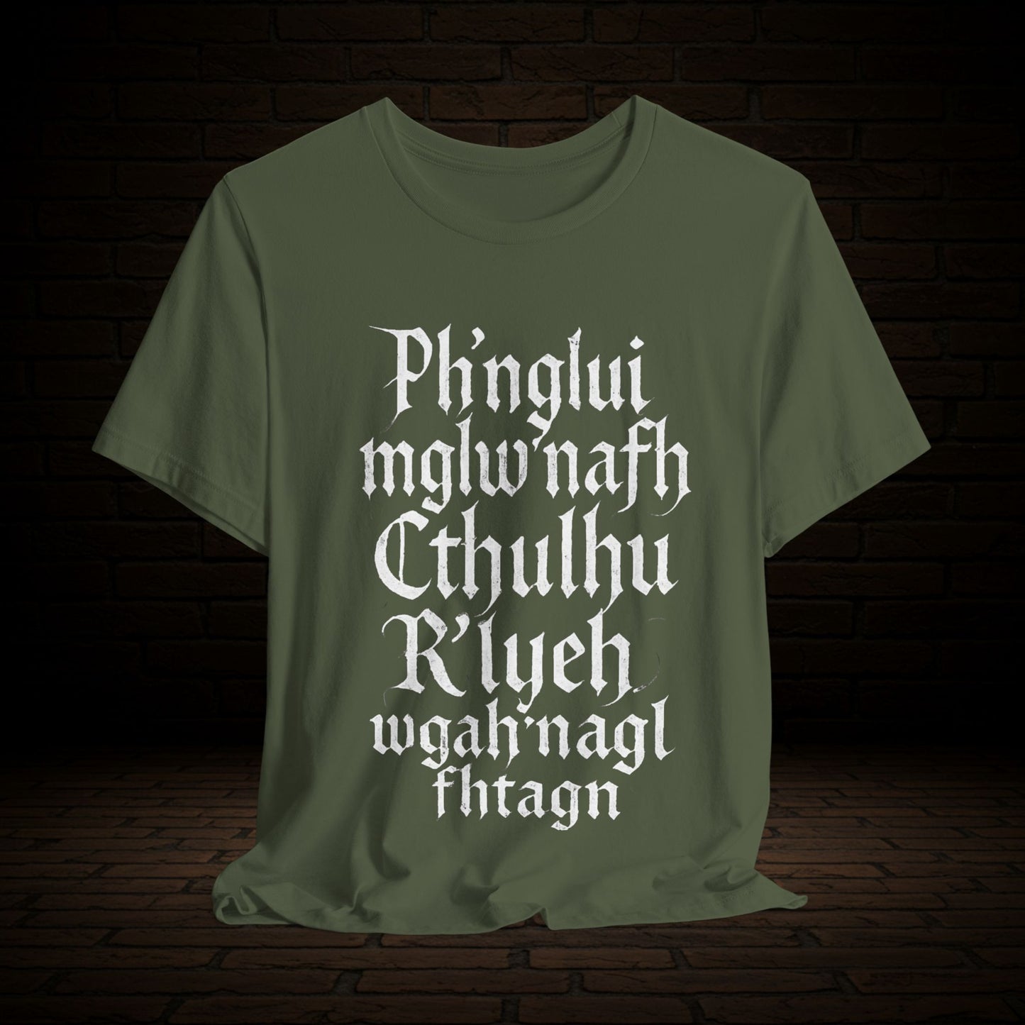 Ph'nglui mglw'nafh Cthulhu R'lyeh wgah'nagl fhtagn - Cthulhu Graphic Tee, Unisex T-Shirt
