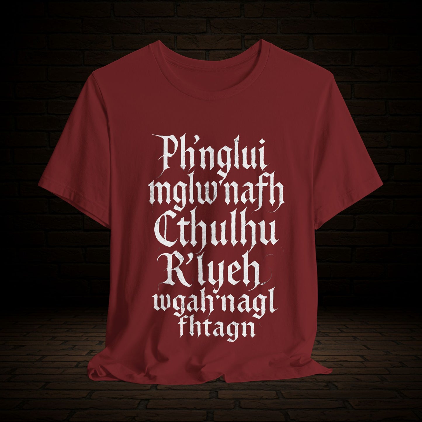 Ph'nglui mglw'nafh Cthulhu R'lyeh wgah'nagl fhtagn - Cthulhu Graphic Tee, Unisex T-Shirt